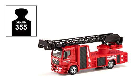 Siku Super 2114 MAN Feuerwehr, ausziehbare Drehleiter, rot, 1:50 knapp 20 cm lang für 16,68€ (Prime/Galaxus)