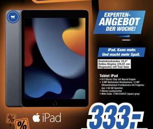 Apple iPad (9.Generation, 2021, 64GB) für 333€, Samsung GU65AU7179 (65 Zoll) für 555€, Dyson V8 Absolute (2 Jahre G.) für 333€ (expert)