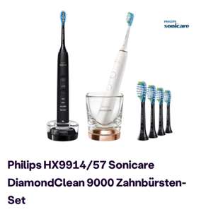 Philips HX9914/57 Sonicare DiamondClean 9000 Zahnbürsten-Set für 184,95€ anstatt 246,89€