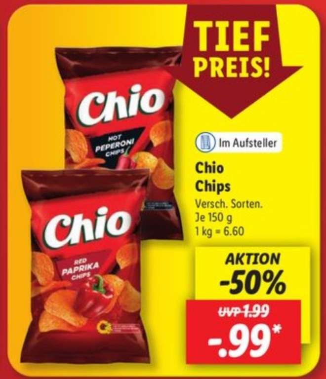 [LIDL] Chio Chips 150g für 0,99 €