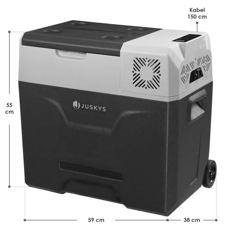 Juskys Kompressorkühlbox/Auto Kühlbox 50l oder 30l inklusive App Steuerung