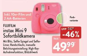 Aldi Nord: Instax Mini 9 (rosa oder grün): 49,99€