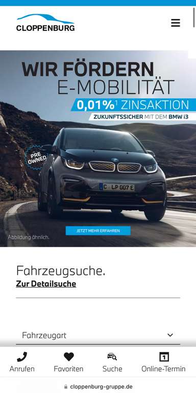Gebrauchte BMW i3 Modelle (eff. für 0,01%)