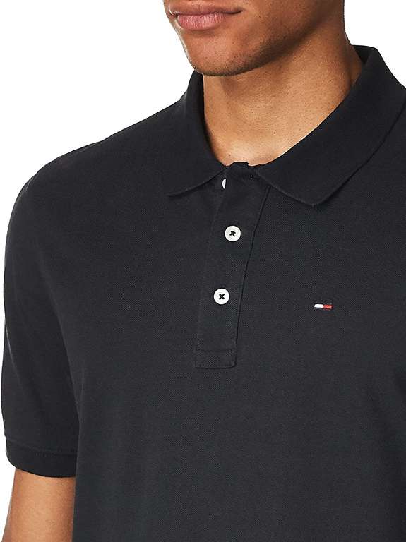 S Tommy Jeans Herren Original Fine Pique Kurzarm Polo Shirt [Prime]