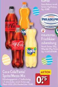 Aldi Nord& Süd: nach langer Durststrecke wieder Coca-Cola in der 1,25l Flasche supergünstig, versch.Sorten ab 03.04.