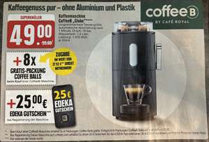 CoffeeB Kaffeemaschine Globe Kapselmaschine für 49€ (statt 99€) + 8 Packungen Coffee Balls + 25€ EDEKA Gutschein
