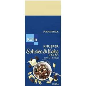 Krümet Sonderposten : 1,7kg Kölln Knusper Schoko&Keks Kakao, mit Haferflocken, ab 20.06.22 im Angebot