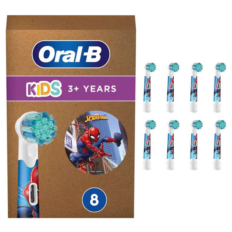 Oral-B Aufsteckbürsten Cross Action 8er FFU CleanMaximizer Spiderman für Kids