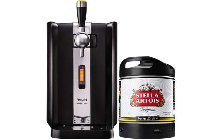 Philips PerfectDraft Bierzapfanlage HD3720/26 inkl. 6 Liter Stella Artois Perfect Draft Fass