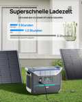 DaranEner NEO2000 LiFePO4 Powerstation | 2073.6Wh | 2000W | 3x AC | 4x DC | 2x USB-C (100W) | 4x USB-A | 15W Wireless | Solarpanel-Anschluss