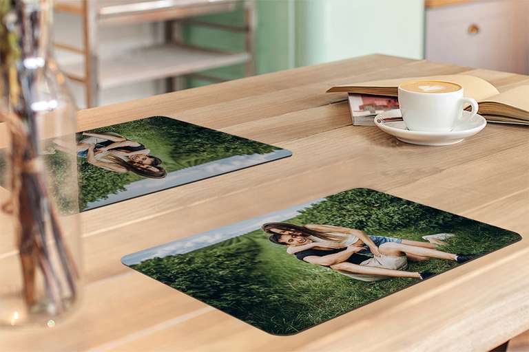 Tischsets mit eigenem Foto mit 75% Rabatt! 4 Stück 45x30 cm ab € 14,95, 6 Stück 45x30 cm ab € 22,43