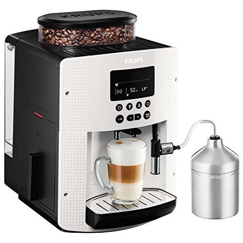 Krups Essential Kaffeevollautomat EA8161 | 3 Temperaturstufen + 3 Mahlstärken | Espresso | Kaffee | LCD-Anzeige | Auto Cappuccino