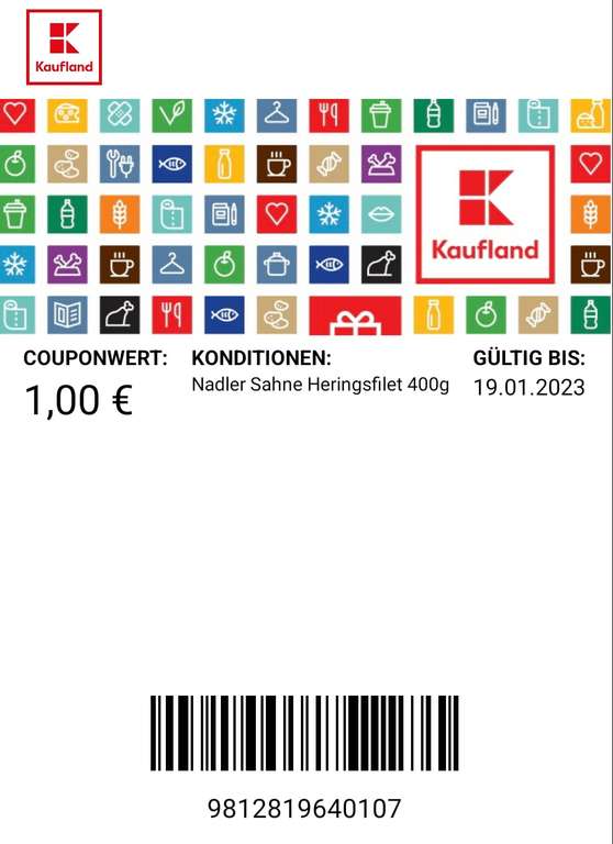 [Kaufland] Nadler Heringsfilet Versch. Sorten 440 g für 0,99 € (Angebot + Coupon) - bundesweit