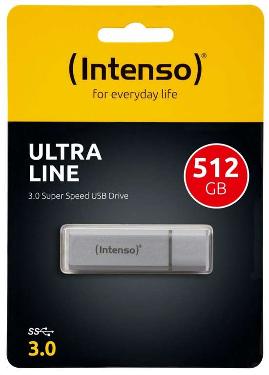 INTENSO USB 3.0 Speicherstick Ultra Line, 512 GB ++ 10€-Rabatt ab 89€ (Code: FD57CF) ODER 5€-Rabatt ab 29€ (Code: FD57F8) ++
