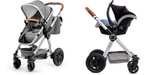 10 % auf Unterwegs | Kinderkraft Kombikinderwagen 3in1 Veo Grey | Babywanne, Babyschale & Sportsitz | mit Kindersitz Adapter & Wickeltasche