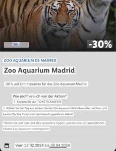 [Spanien] Zoo Aquarium Madrid: spare 30% auf die Tickets