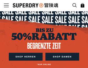 Superdry bis zu 50% Rabatt NUR ONLINE