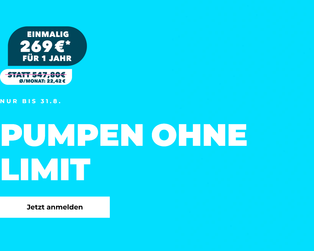 McFIT: 12 Monate für 269€ oder 24 Monate für 399€