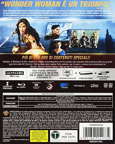 [Amazon.it] Wonder Woman - 4K Bluray - inkl. deutschen Ton
