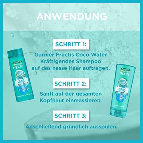 Garnier Klärendes Shampoo gegen fettigen Haaransatz & trockene Spitzen, Mit Kokoswasser für kraftvolles Haar, 6 x 250ml [PRIME/Sparabo]