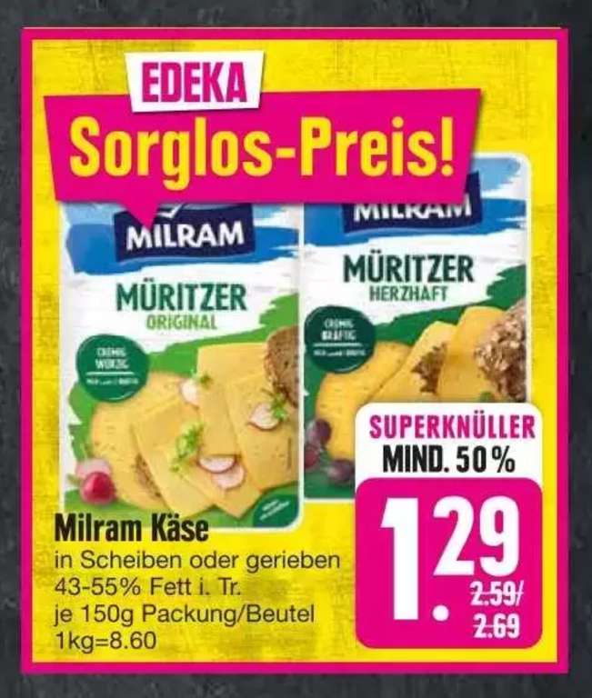 MILRAM 150g Käse für 8,60€/kg bei EDEKA & Co.