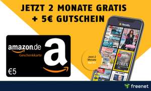 2 Monate Readly gratis + 5 € Amazon-Gutschein geschenkt (Neukunden), u.a. mit Sport Bild, Euro, GameStar, Computer Bild, National Geographic