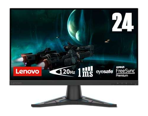 Lenovo G24e-20, 23,8 Zoll Gaming Monitor, FHD, VA, 120Hz, 300cd/m², AMD FreeSync Premium