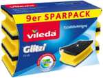 Vileda Glitzi Plus Topfreiniger, Spülschwamm für die Küche, Schwamm mit antibakterieller Wirkung, saugstark, 9 stück (Spar-Abo Prime)