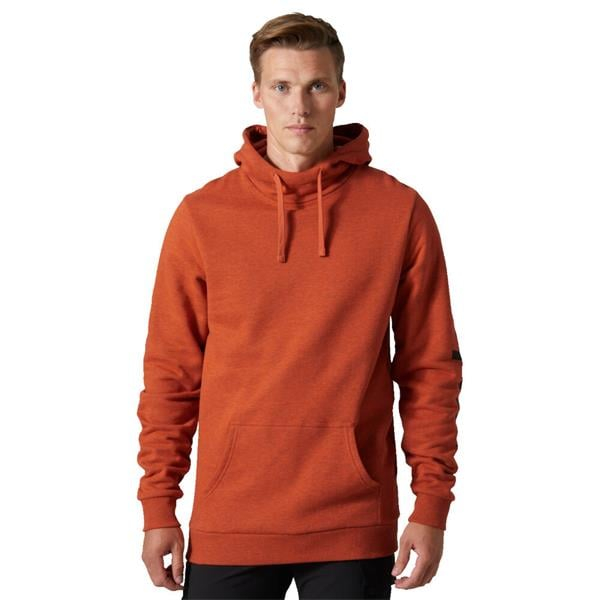 Helly Hansen Herren Hoodie Mens Logo | Gr. S bis XXL | Verstellbare Kapuze | Kordelzug & Kängurutasche | Rippbündchen | Orange