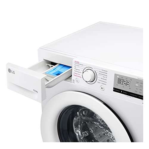 LG Frontlader-Waschmaschine 10,5 kg, 1400 U/min, Dampfreinigung, Wi-Fi (Prime)