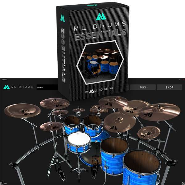 ML Sound Lab ML Drums Free Virtuelles Instrument Schlagzeug VST2 VST3 AU AAX Plugin