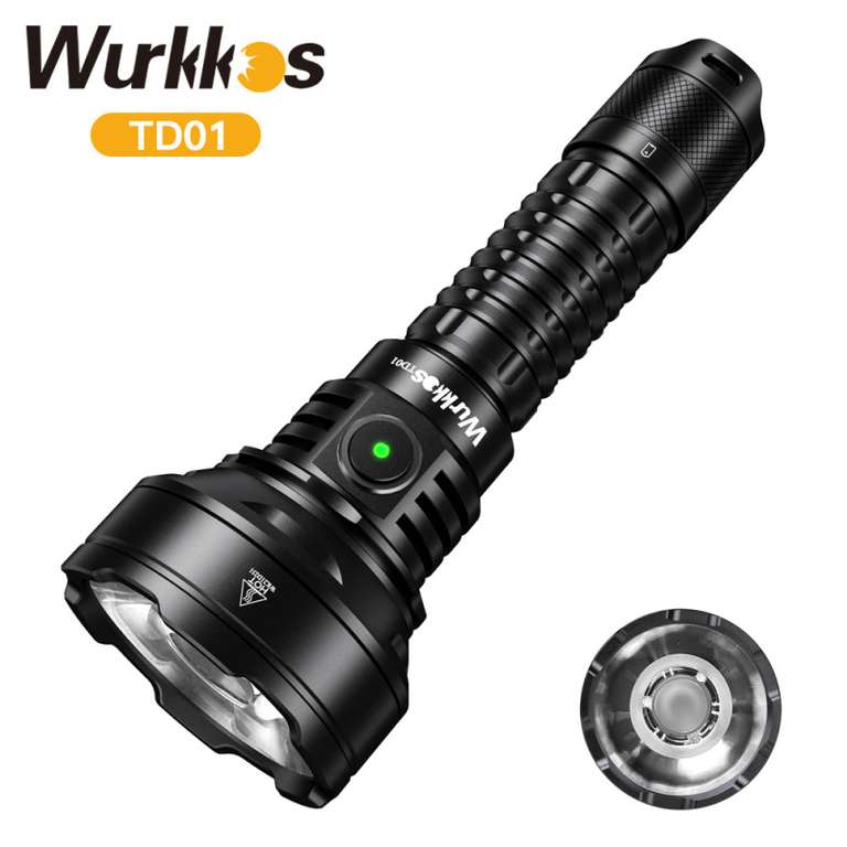Neue Aktion von Wurkkos: TD01C taktische Taschenlampe mit 2200 Lumen, 1039m Reichweite, USB-C, IPX8