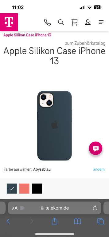 Apple IPhone 13 Case in Abyssblau und Pink Pomelo