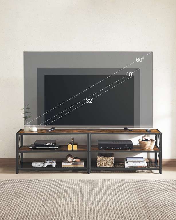 Songmics VASAGLE TV-Schrank/ TV-Board für Fernseher bis zu 75 Zoll - 178 cm breit