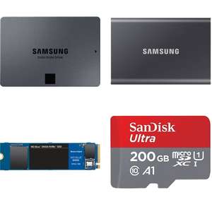 Speicher Sammeldeal:Samsung 870 QVO SSD 4TB=275,59€ | WD SN550 SSD 1TB=68€ | Samsung T7 SSD 2TB=176,99€ | SanDisk Ultra 200GB microSD=18,70€