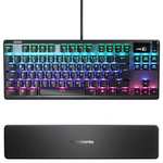 [AMAZON Prime] SteelSeries Apex 7 TKL - Mechanische Gaming-Tastatur – Kompakt (TKL) – OLED Smart Display – Rot Schalter – (QWERTZ)