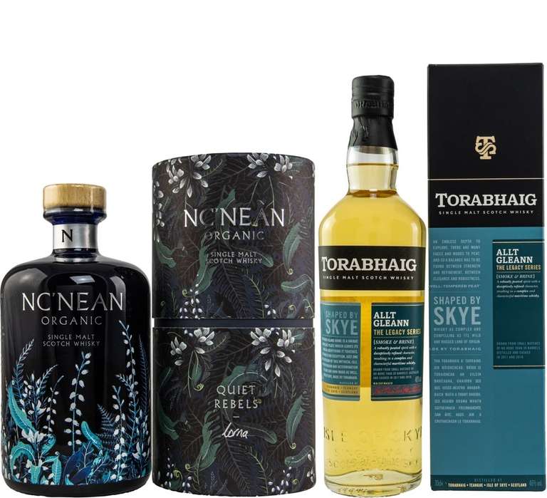 Whisky-Übersicht 189: z.B. Nc'Nean Organic Quiet Rebels Lorna für 68,90€, Torabhaig Allt Gleann The Legacy Series für 48,90€ inkl. Versand