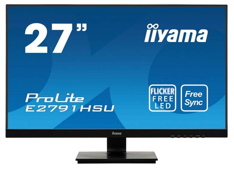 iiyama ProLite E2791HSU-B1 Monitor 27 Zoll, 1 ms, 75 Hz TN-Panel