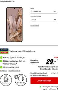 Google Pixel 8 Pro 128GB & 100€ Trade in & 50€ RNM im Vodafone/Telekom 29,99€/Monat, ab 29€ Zuzahlung
