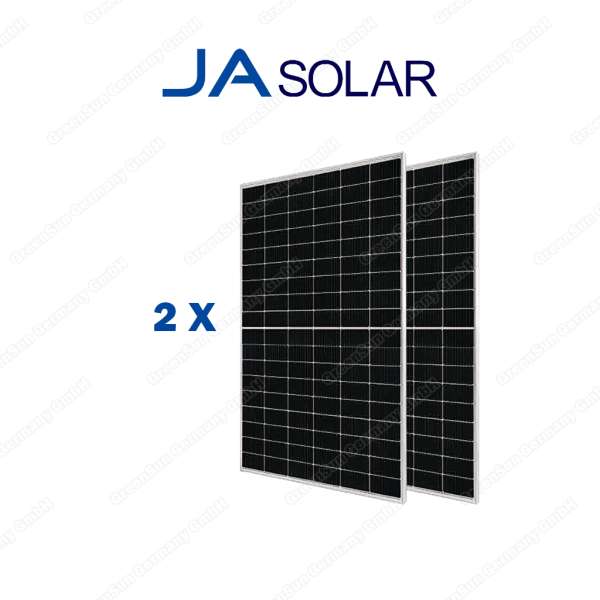 Balkonkraftwerke – Mit 2 JA Solar410Wp Module; Deye Sun600 Micro-Wechselrichter und ACNetzstecker und Kabel; Abholung 61440 Oberursel