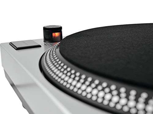 Omnitronic BD-1350 Plattenspieler silber | Riemengetriebener DJ-Turntable | Lieferung inkl. Tonabnehmer