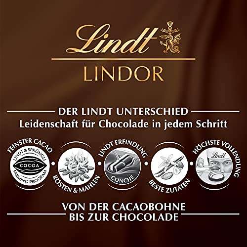 Lindt LINDOR Schokoladen Kugeln Stracciatella | 1 kg Beutel, wiederverschließbar (Prime)