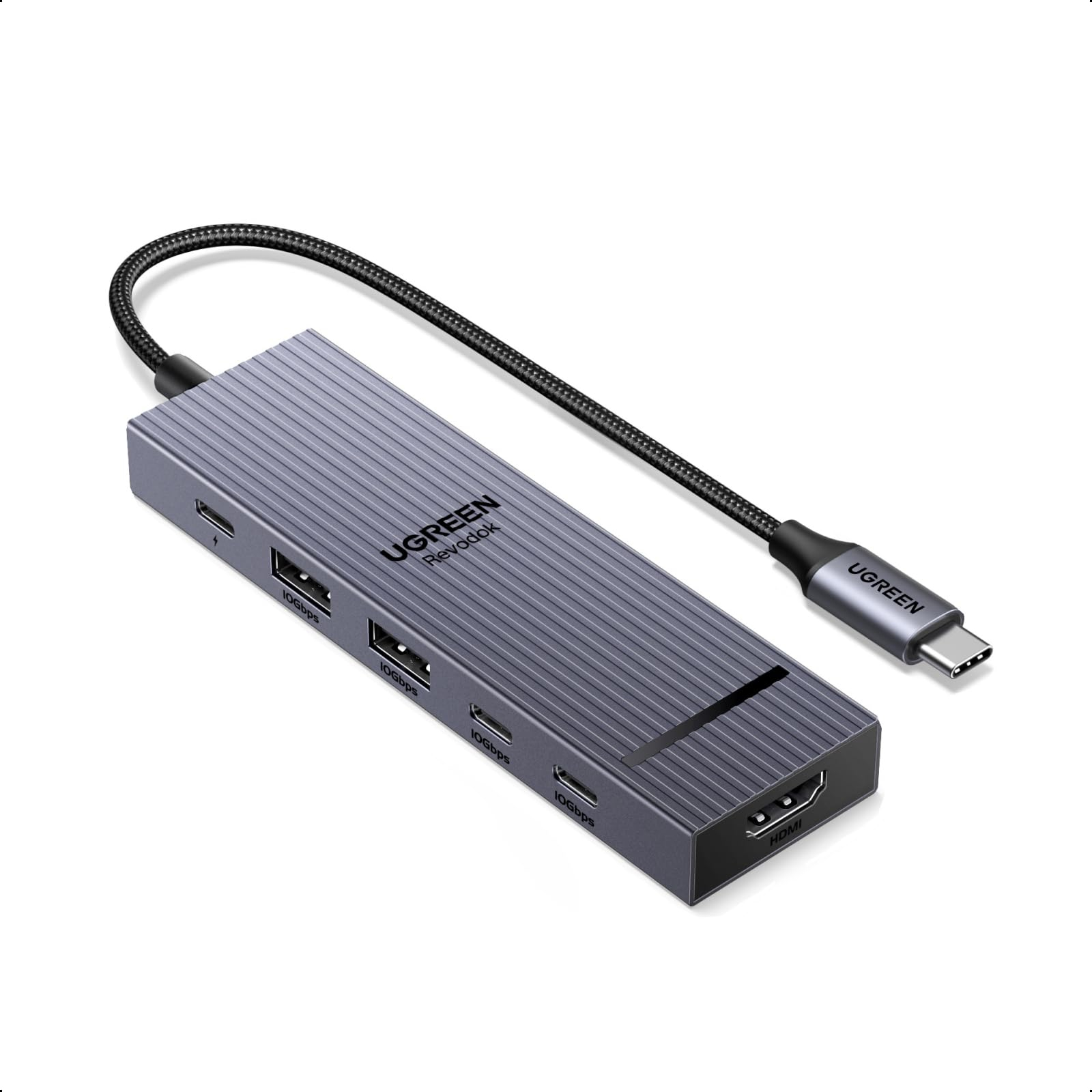 UGREEN Revodok Pro 106 USB-C Hub 6-in-1, HDMI 4K@60Hz, 10 Gbps, USB-C PD 100 W | Prime
