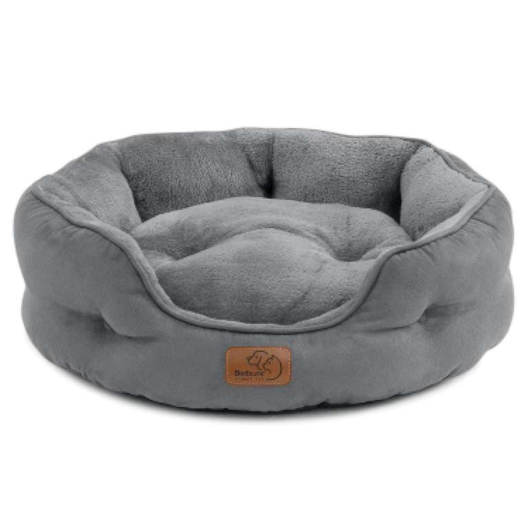 Winsterch Katzenbett Waschbar – Weich, Wärmend, Für Kleine Katzen & Hunde – Grau, Ca. 33 Cm Ø