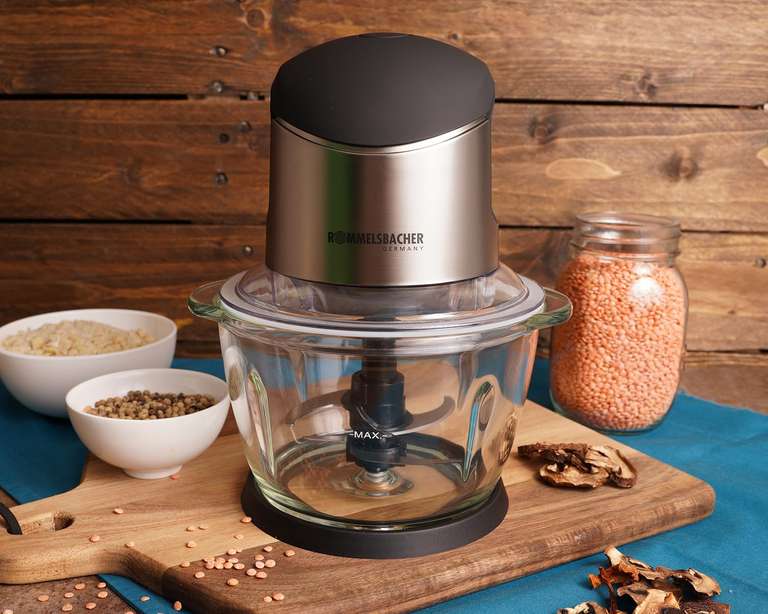 Rommelsbacher MZ 400 Zerkleinerer mit Glasbehälter - 400 W, 1 L, bei Amazon ab €37,95 at Amazon