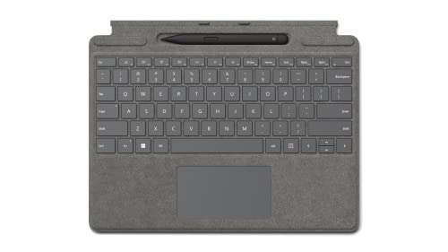 Microsoft Surface Pro 8 / 9 / X Signature Keyboard Platin im Bundle mit Slim Pen 2 Schwarz