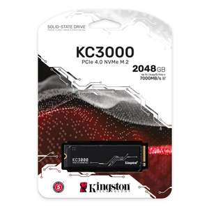 Kingston KC3000 PCIe 4.0 NVMe SSD 2048GB, M.2 2280/M-Key/PCIe 4.0 x4, Kühlkörper (SKC3000D/2048G) - PS5 kompatible