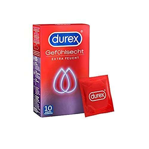 Durex Gefühlsecht Extra Feucht Kondome – Hauchzarte Kondome - mit extra Gleitgelbeschichtung (1 x 10 Stück) - für 4,74€ (Prime Spar-Abo)
