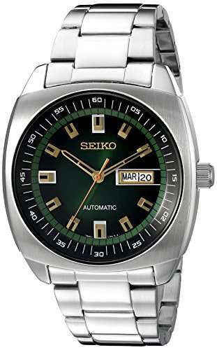 Seiko Watches Herren analog Automatik Uhr mit Edelstahl Armband SNKM97