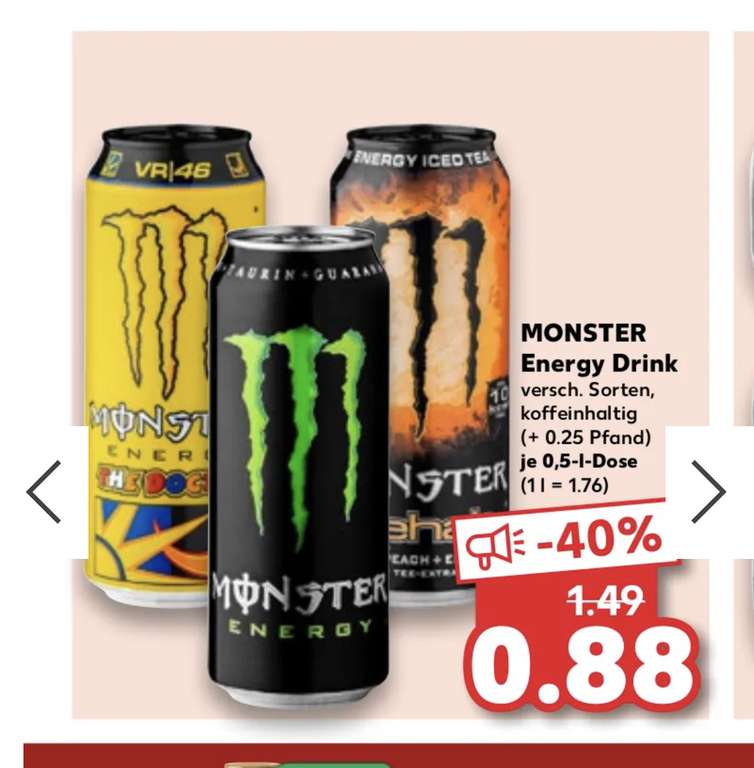 Kaufland: Monster Energy 0,88€